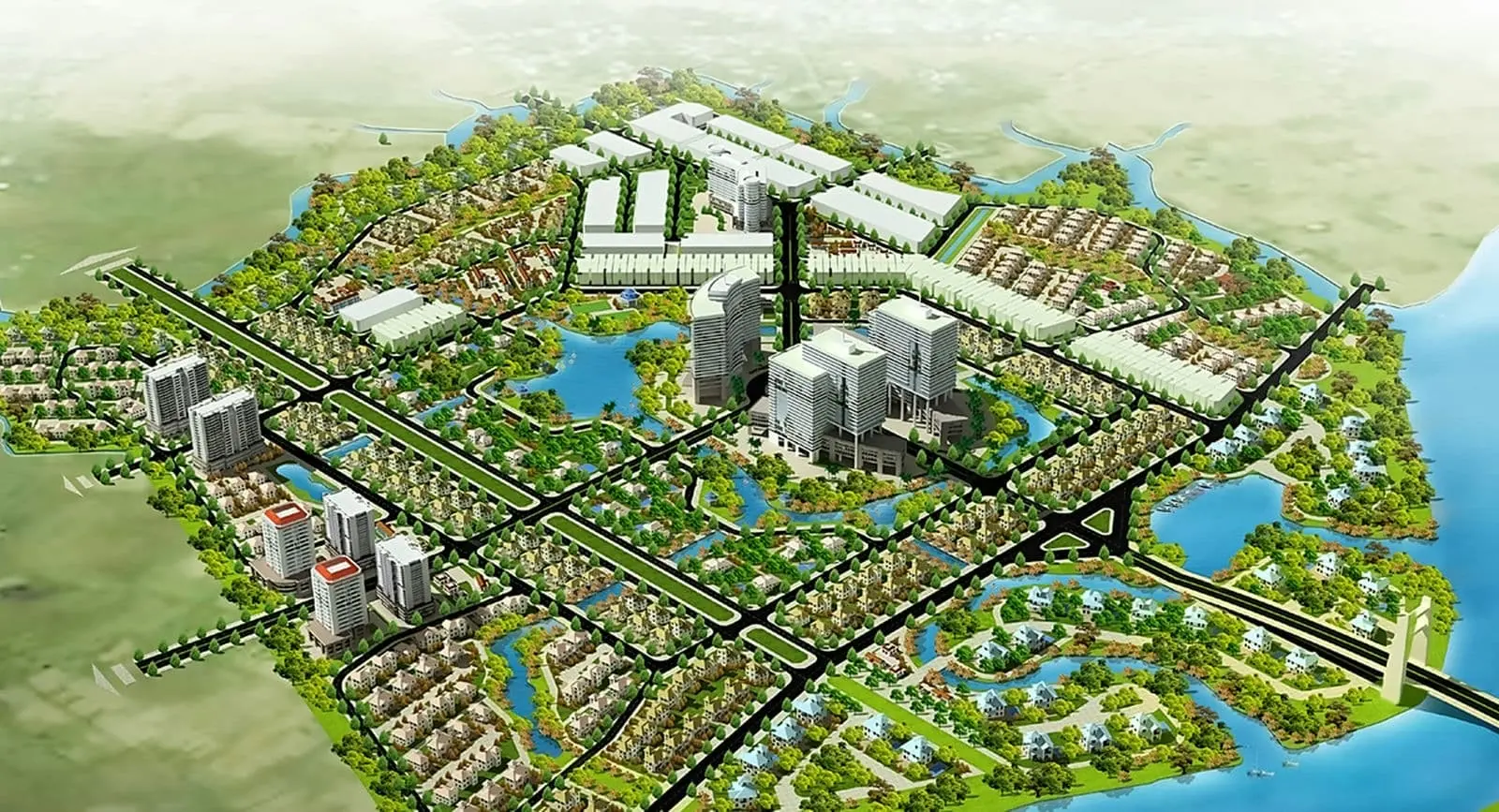 Phối cảnh tổng thể The Green Village Khang Điền