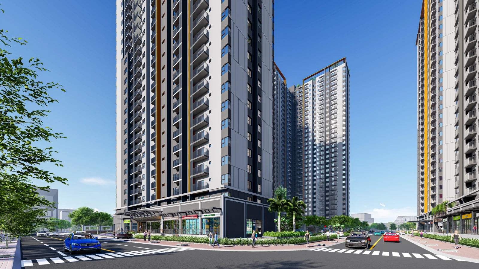 Phối cảnh khối đế thương mại NBB Garden III