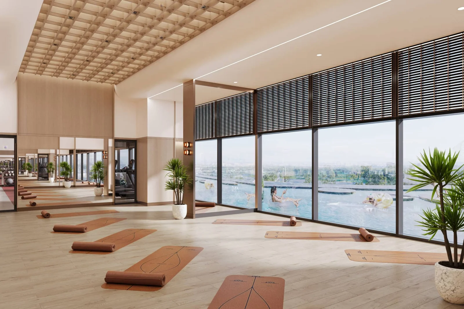 Phối cảnh phòng yoga Setia Edenia