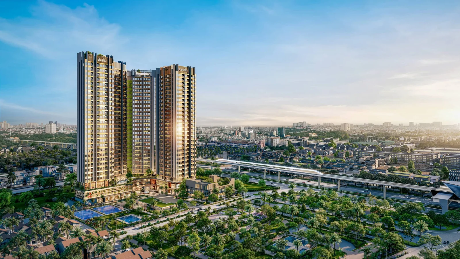 Phối cảnh tổng thể ba tháp Setia Edenia