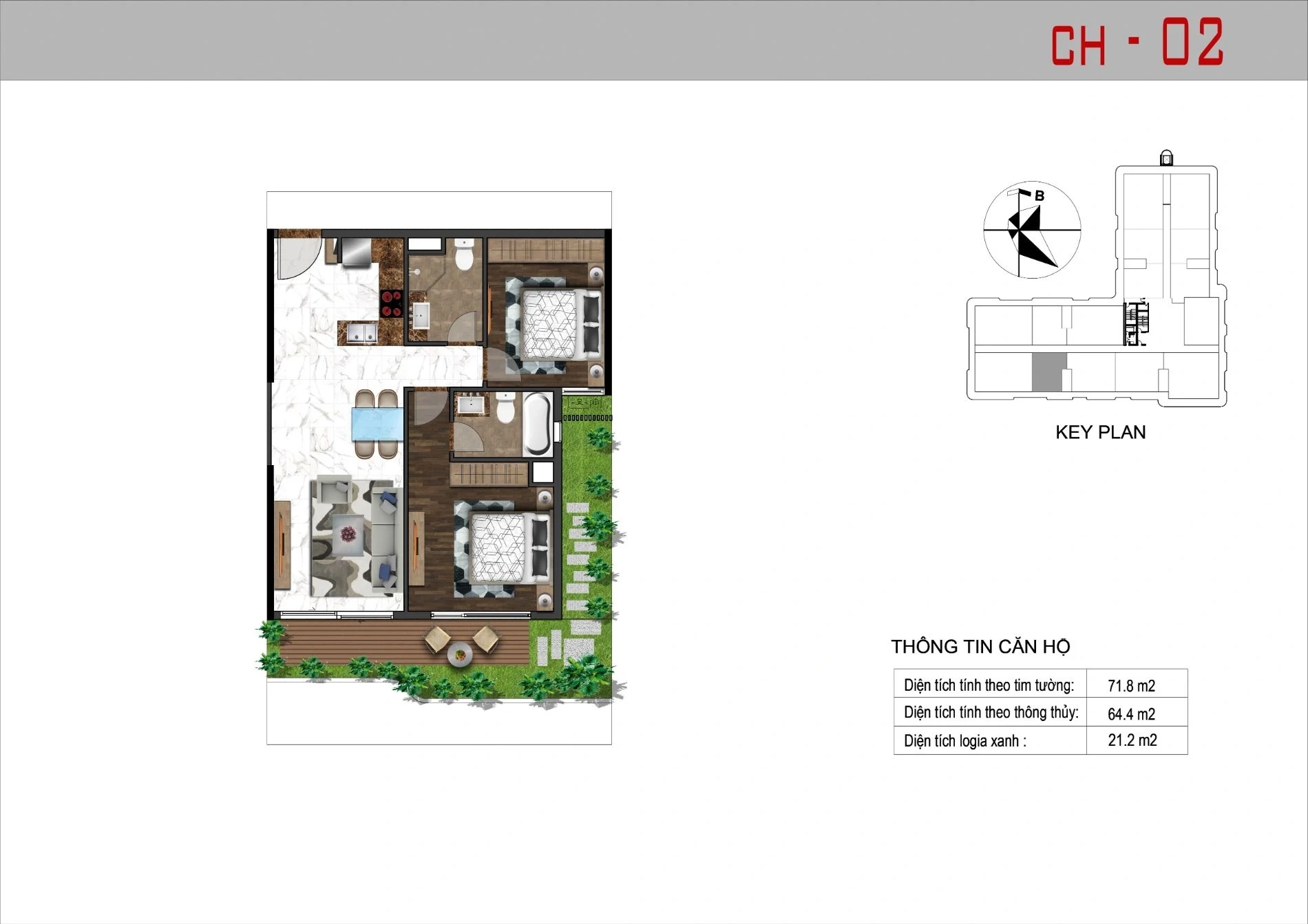 Mặt bằng CH-02 Sunshine Horizon