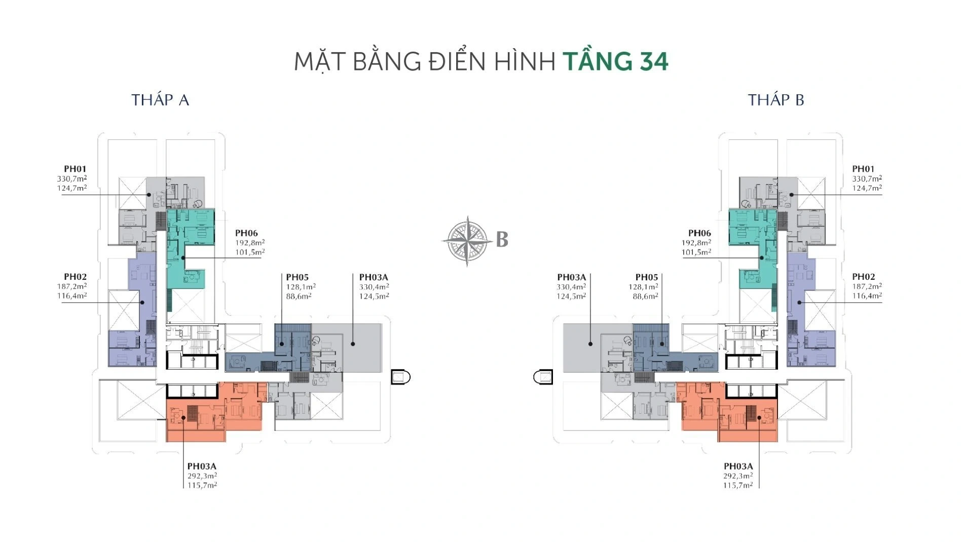 Mặt bằng tầng 34 Sunshine Horizon