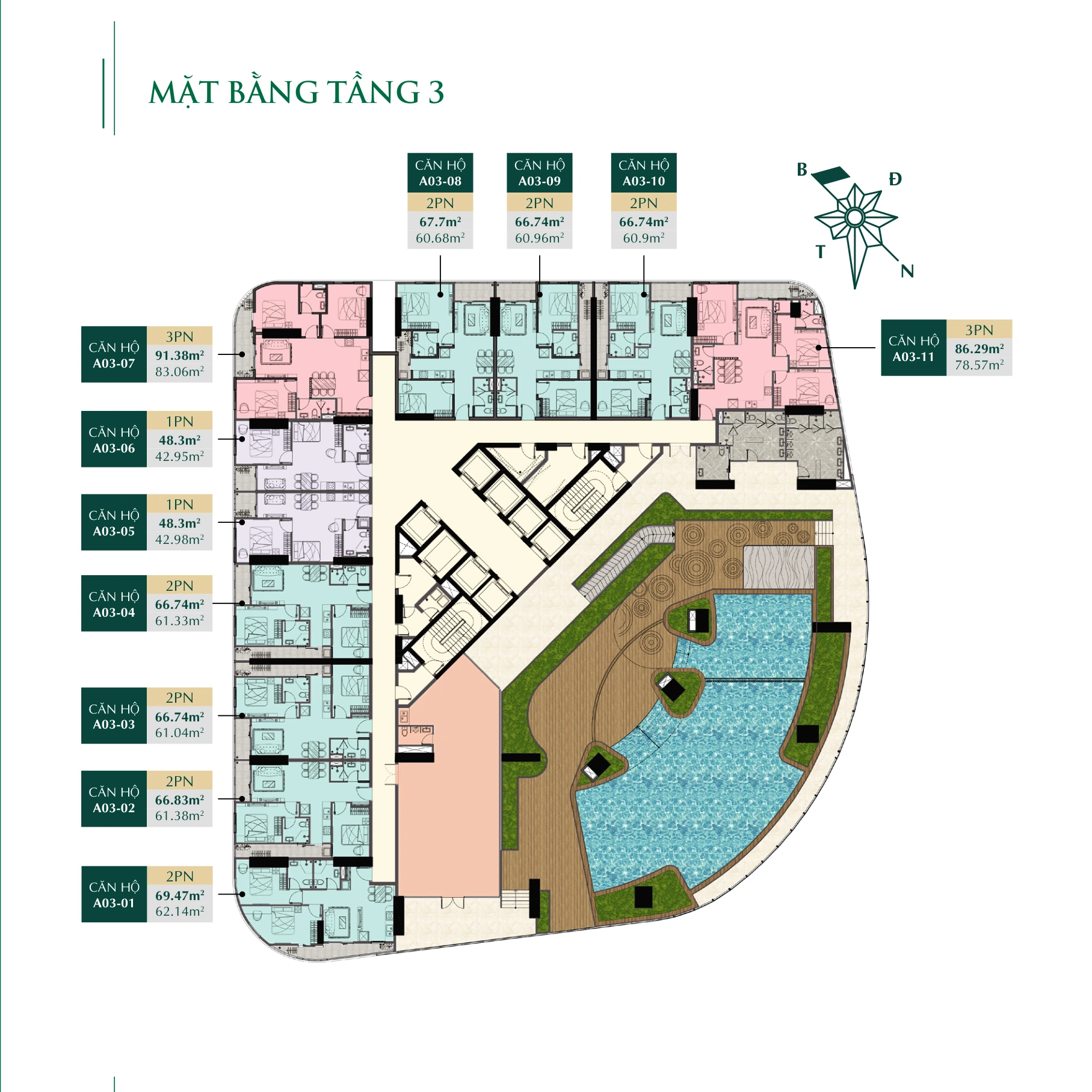 Mặt bằng tầng 03 ArtStella