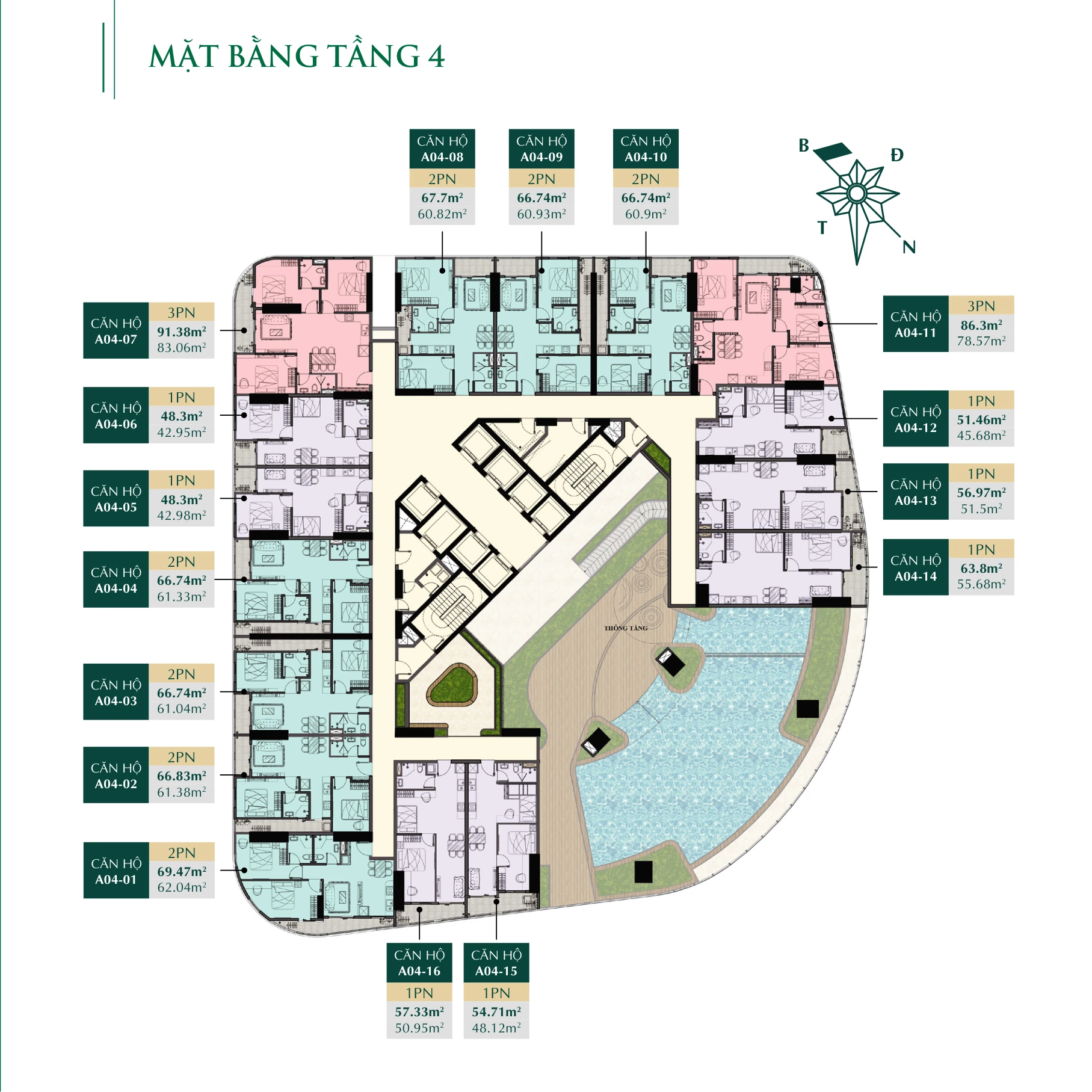 Mặt bằng tầng 04 ArtStella