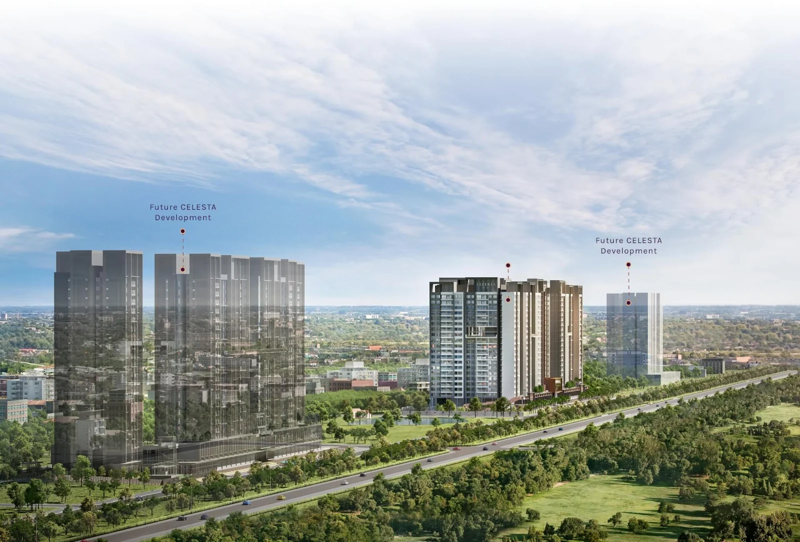 Phối cảnh các phân khu Celesta City