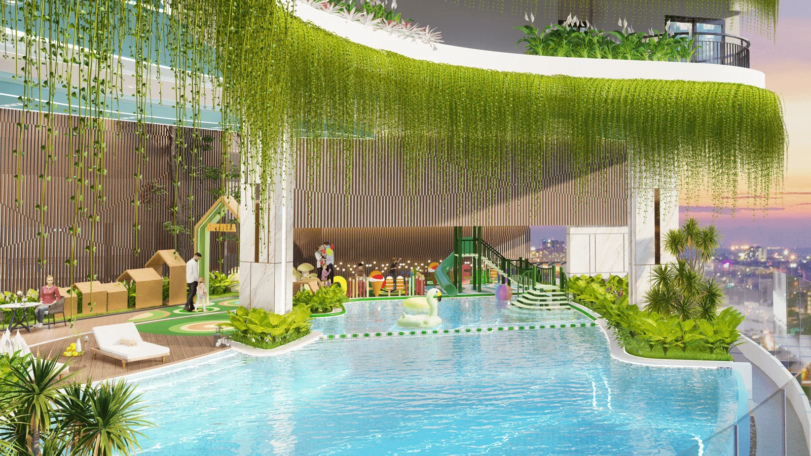 Phối cảnh hồ bơi trẻ em ArtStella