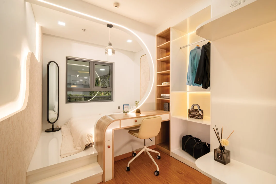 Phối cảnh phòng ngủ với bàn trang điểm ArtStella