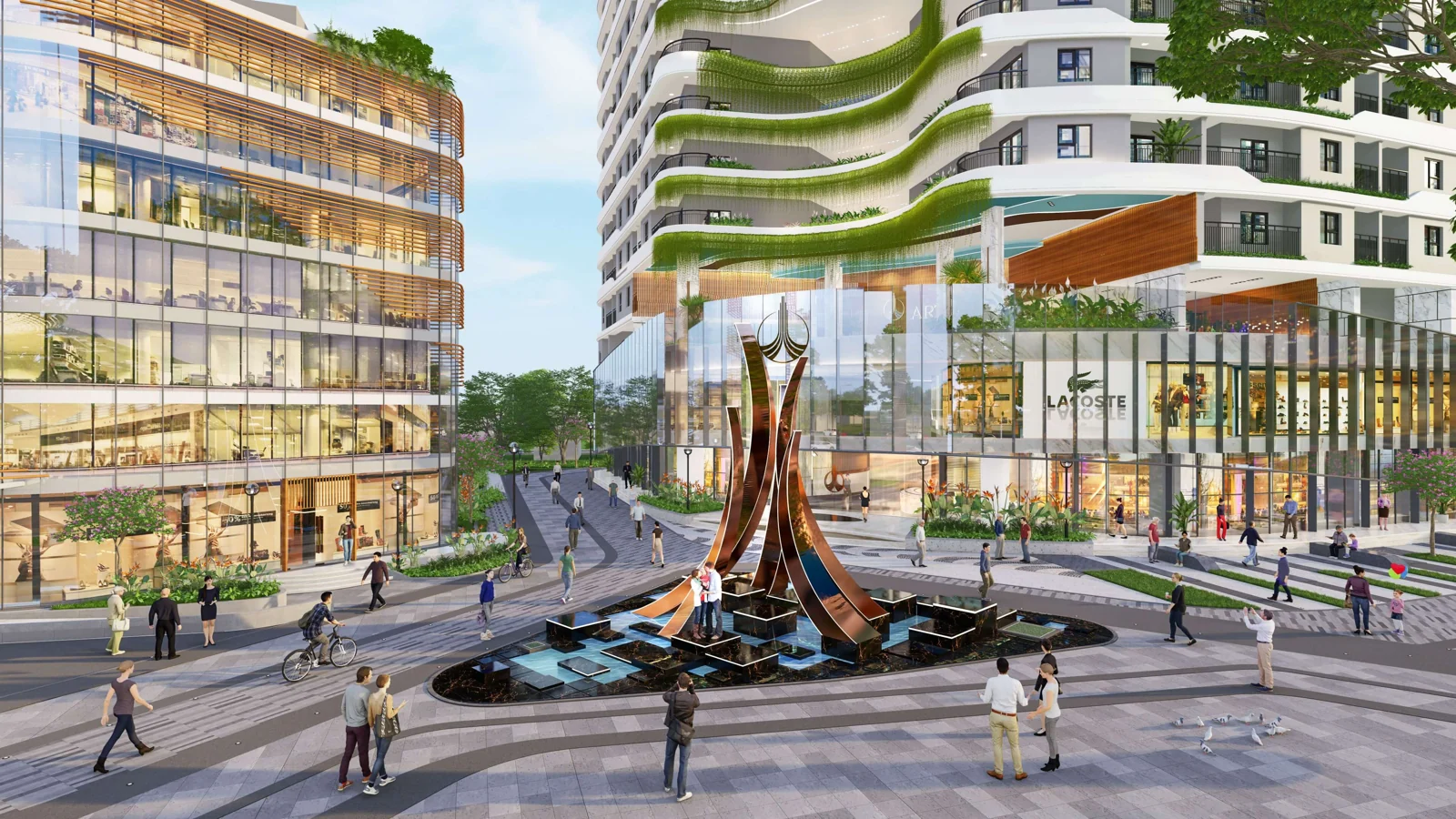 Phối cảnh quảng trường và đài phun nước ArtStella