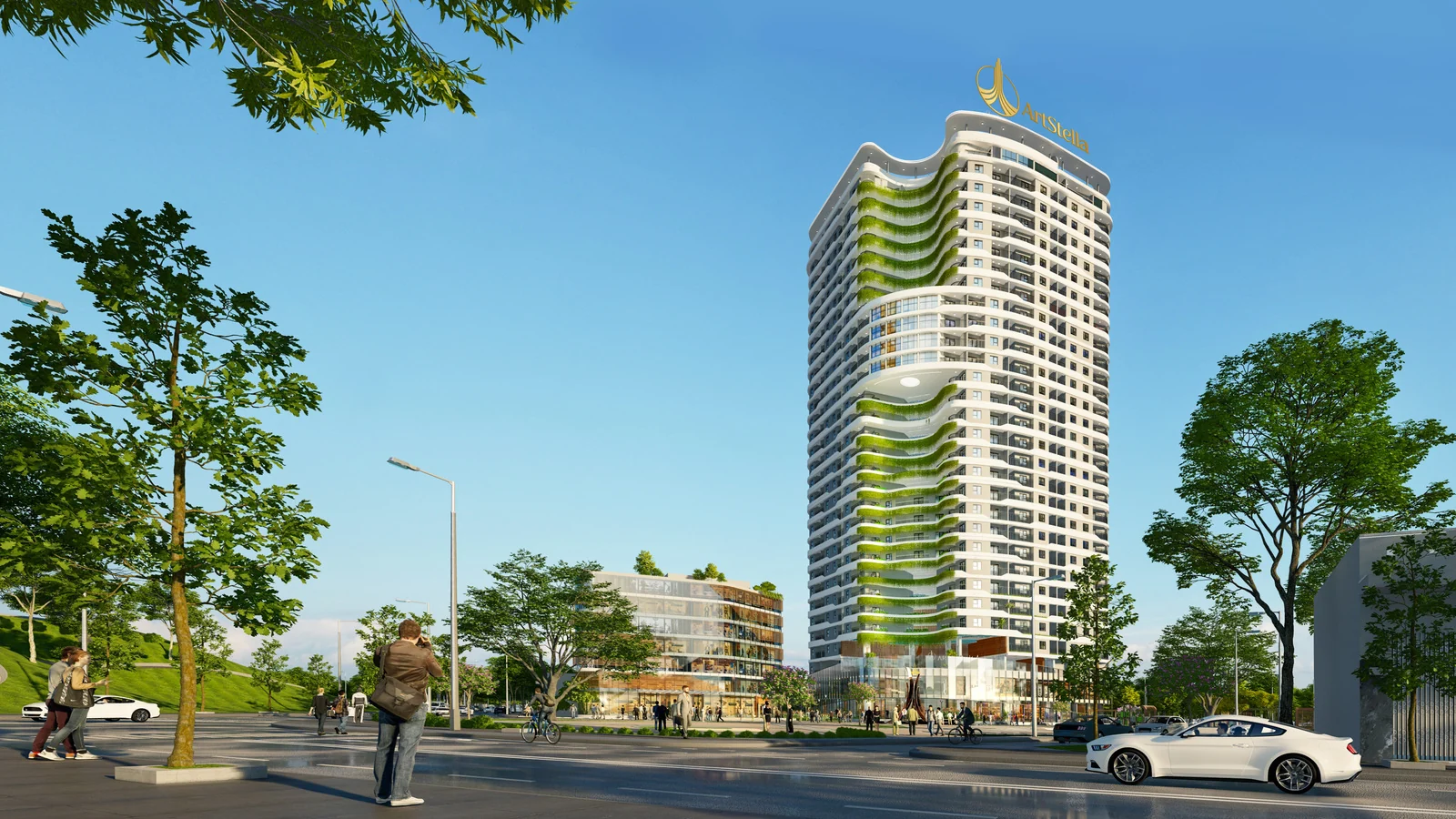 Phối cảnh tổng thể tòa tháp ArtStella