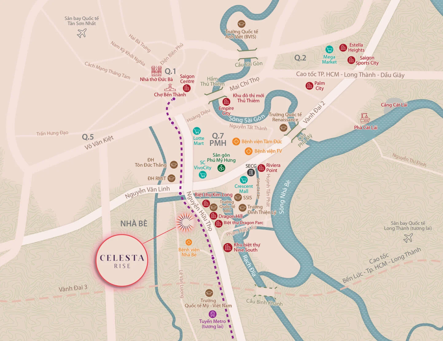 Sơ đồ vị trí Celesta Rise thuộc Celesta City