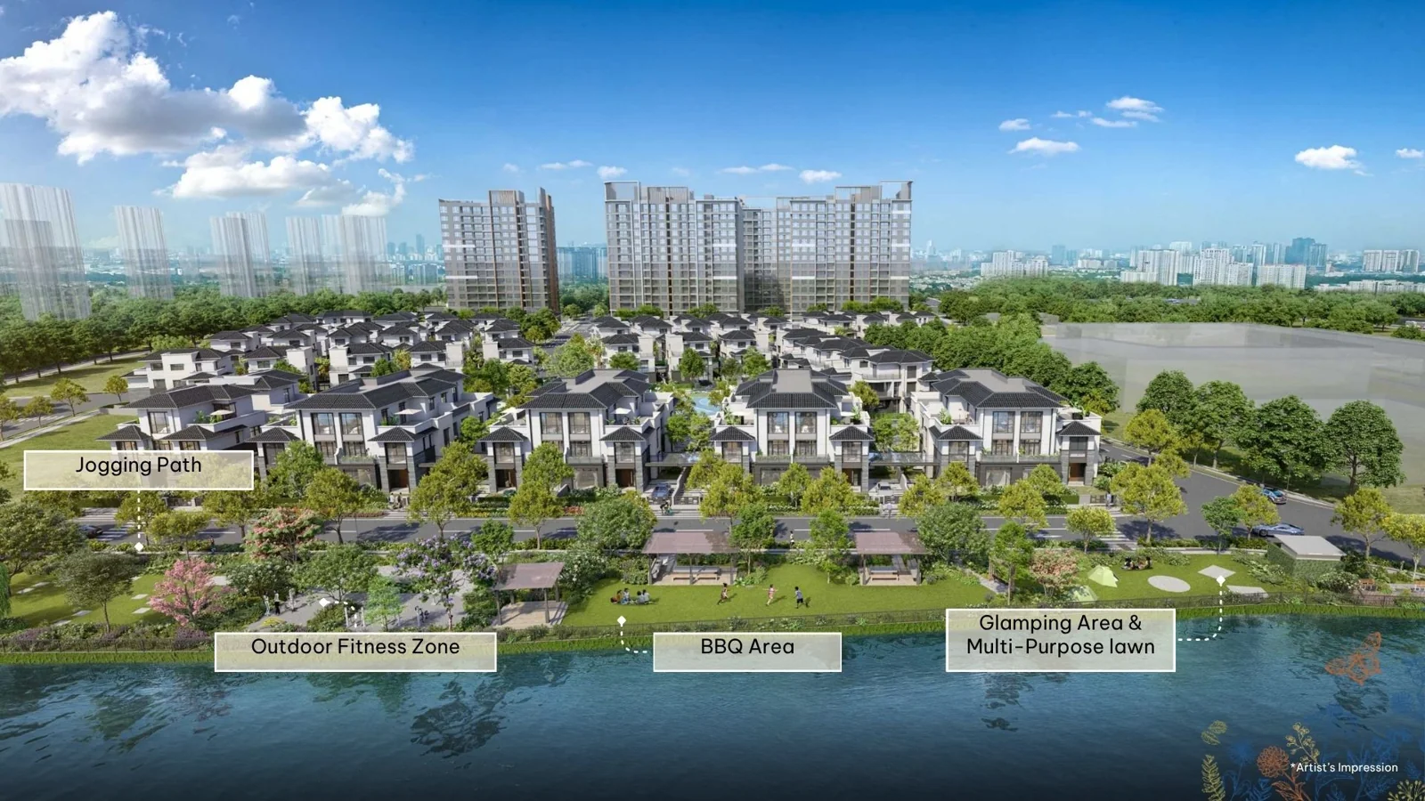 Phối cảnh Riverside Park Gladia by the Waters