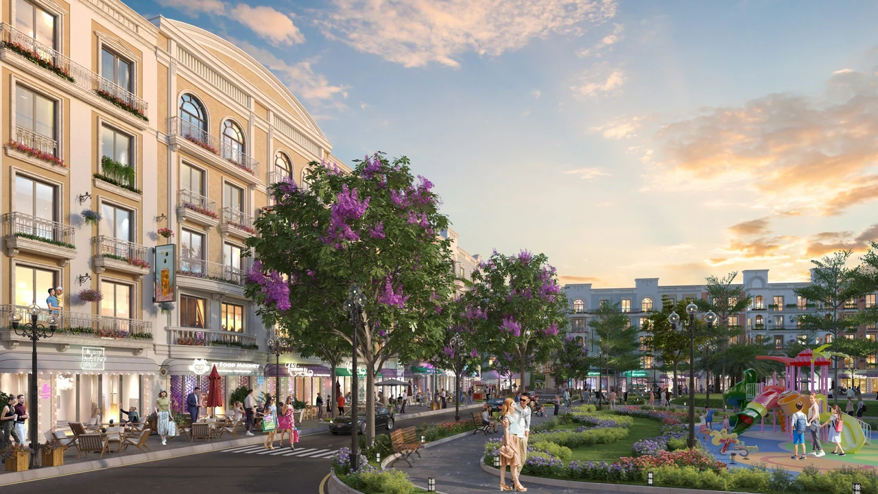 Phối cảnh kiến trúc nhà phố Sun Grand Boulevard