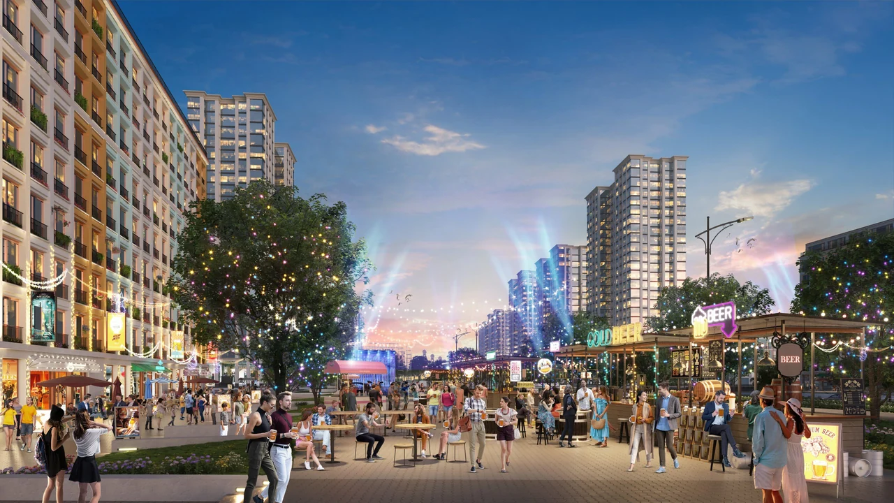 Phối cảnh phố ẩm thực Sun Grand Boulevard