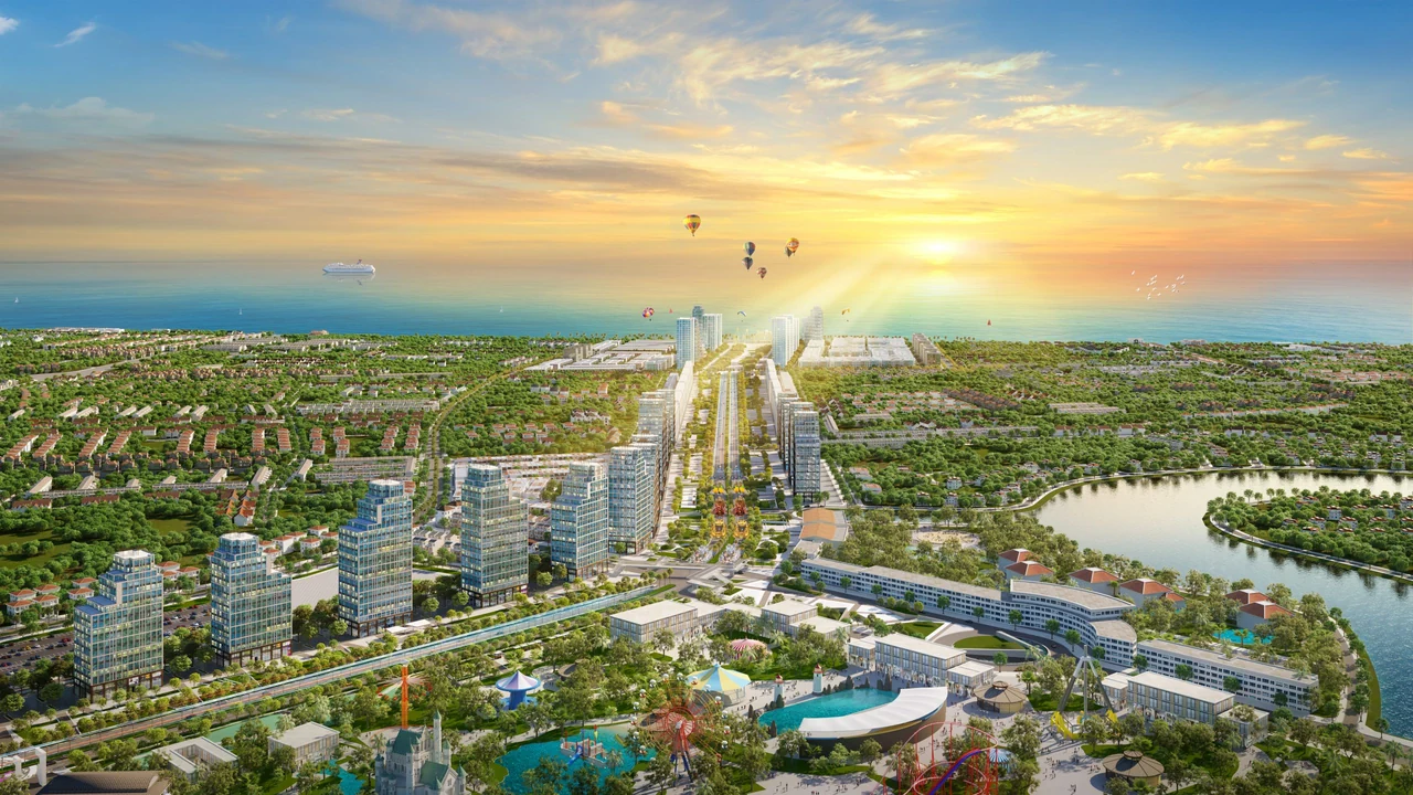 Sun Grand Boulevard 1 Phối cảnh trục đại lộ Sun Grand Boulevard