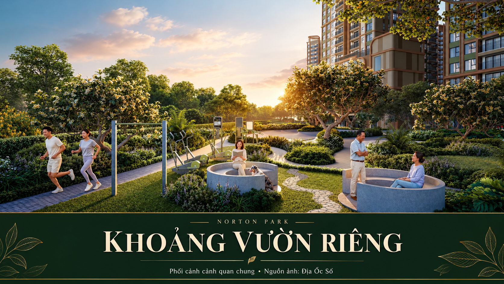 Căn sân vườn Norton Park: phần diện tích bên trong, khu vườn và hồ sơ sản phẩm 20 Phối cảnh cảnh quan chung Norton Park