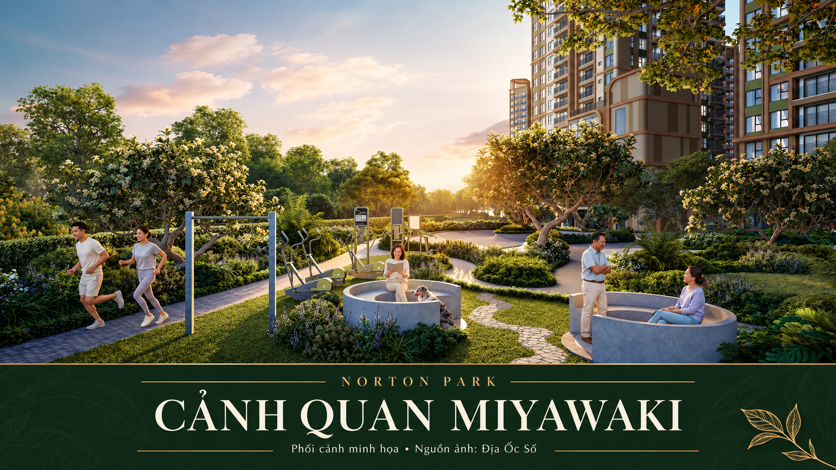 Cảnh quan Miyawaki tại Norton Park: cây xanh nhiều tầng khác gì một sân vườn trang trí? 16 Phối cảnh đường dạo và cây xanh nhiều tầng Norton Park
