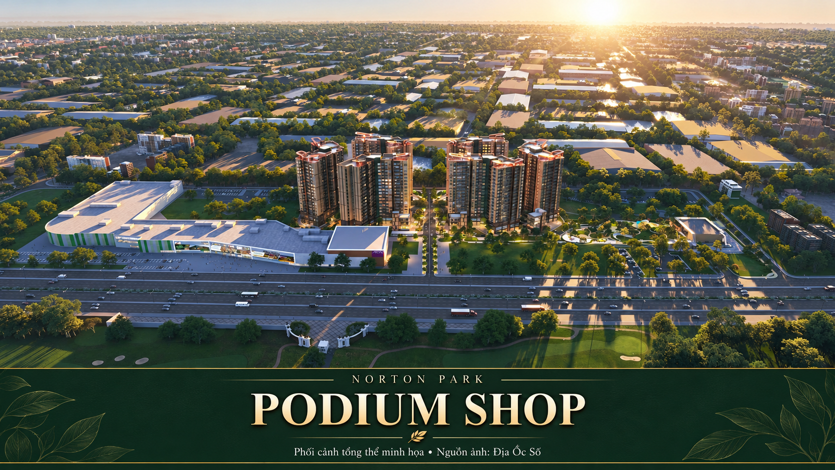 Podium Shop Norton Park: phân tích hai tầng sử dụng và quan hệ với phố thương mại 1 Phối cảnh tổng thể Norton Park trong nội dung về Podium Shop