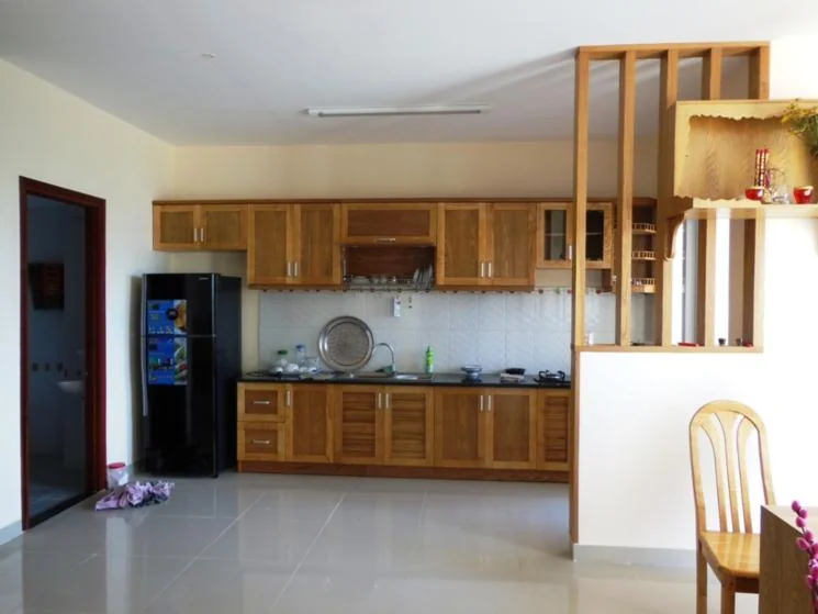 Bếp và khu bàn ăn căn hộ Tecco Tower Linh Đông
