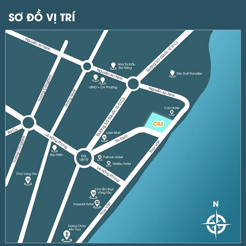 Sơ đồ vị trí Cap Saint Jacques