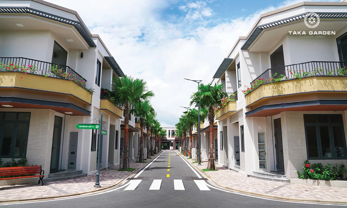 Ảnh thực tế nhà phố đã hoàn thiện tại Taka Garden Riverside Homes