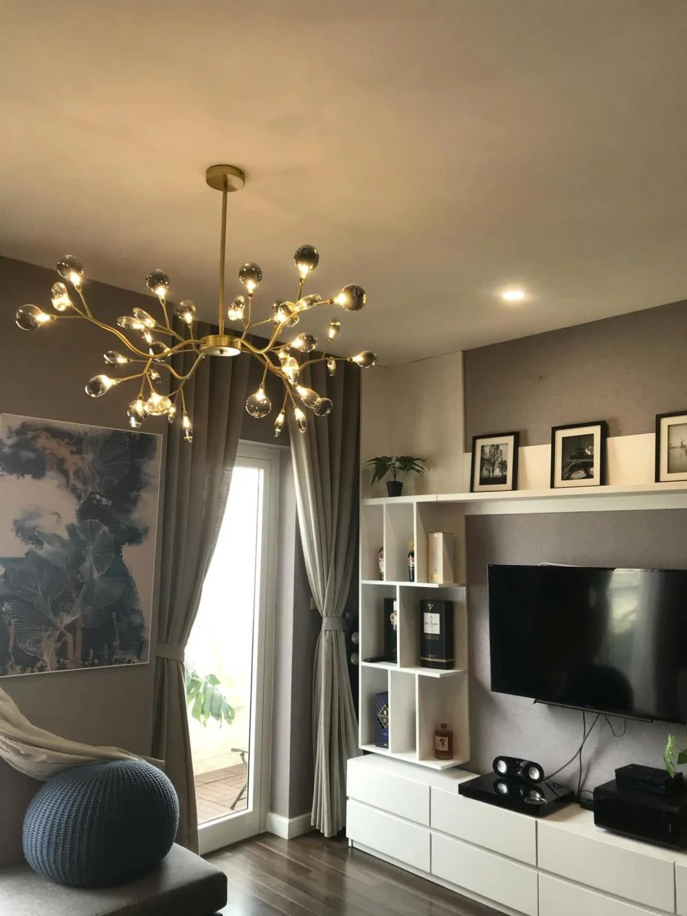 Góc phòng khách một căn hộ 75 m² tại Cantavil An Phú