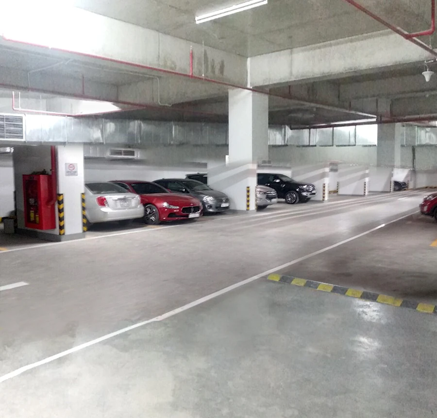 Khu đỗ ô tô trong hầm D-Vela.