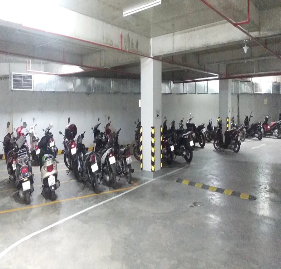 Khu vực để xe máy trong hầm D-Vela.