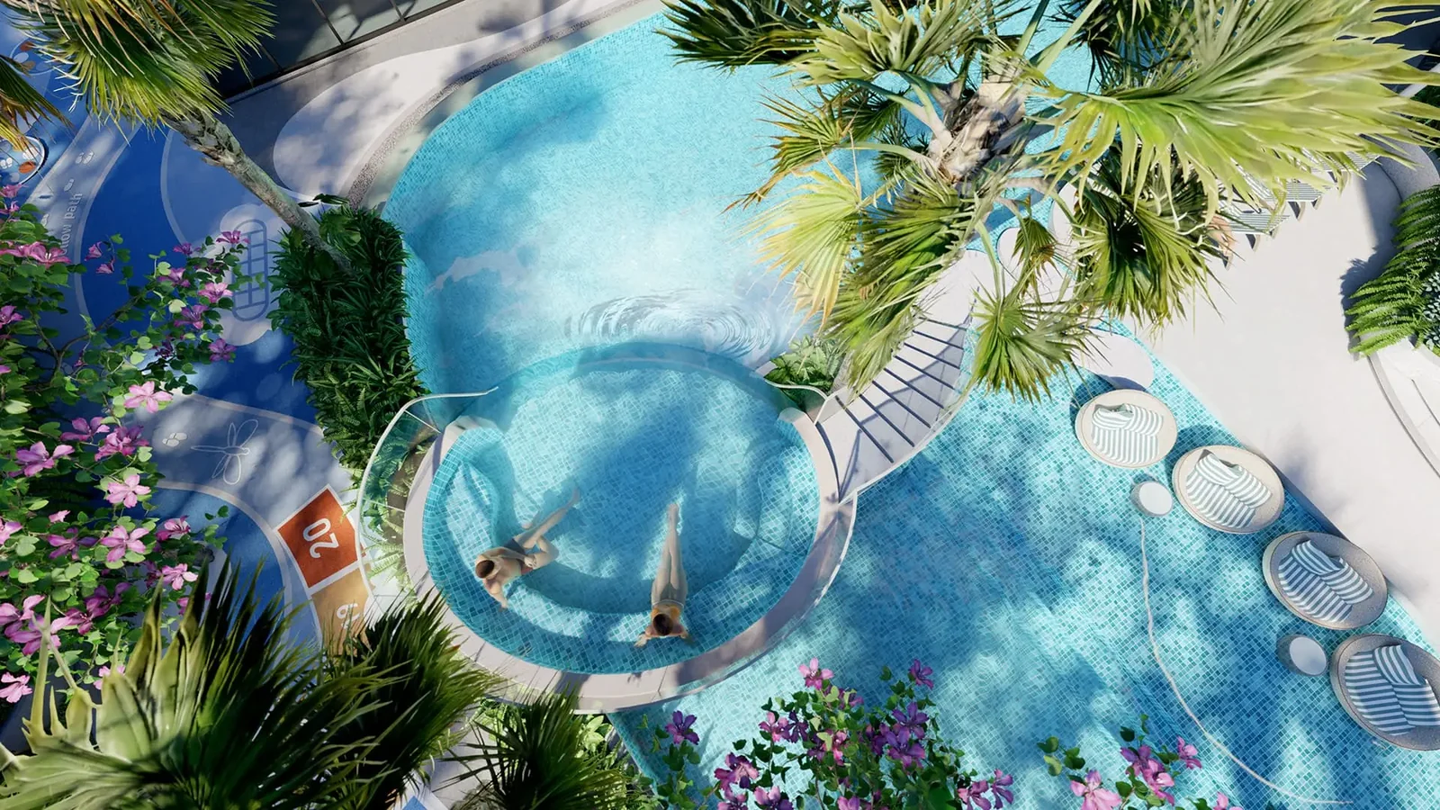 Jacuzzi Nổi Trên Hồ Bơi Gladia Heights