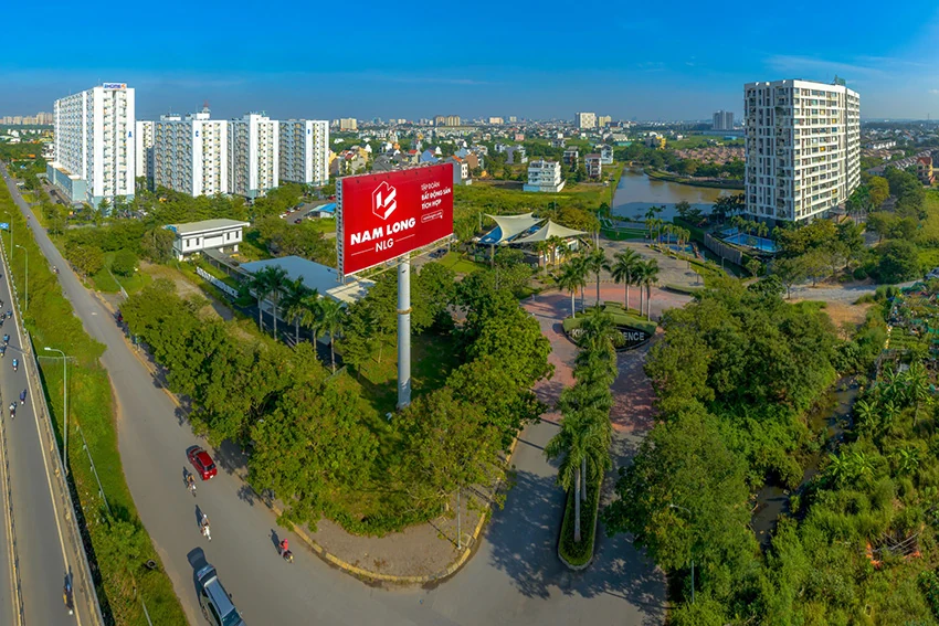 Không gian cây xanh trong khu Nam Long Phú Hữu