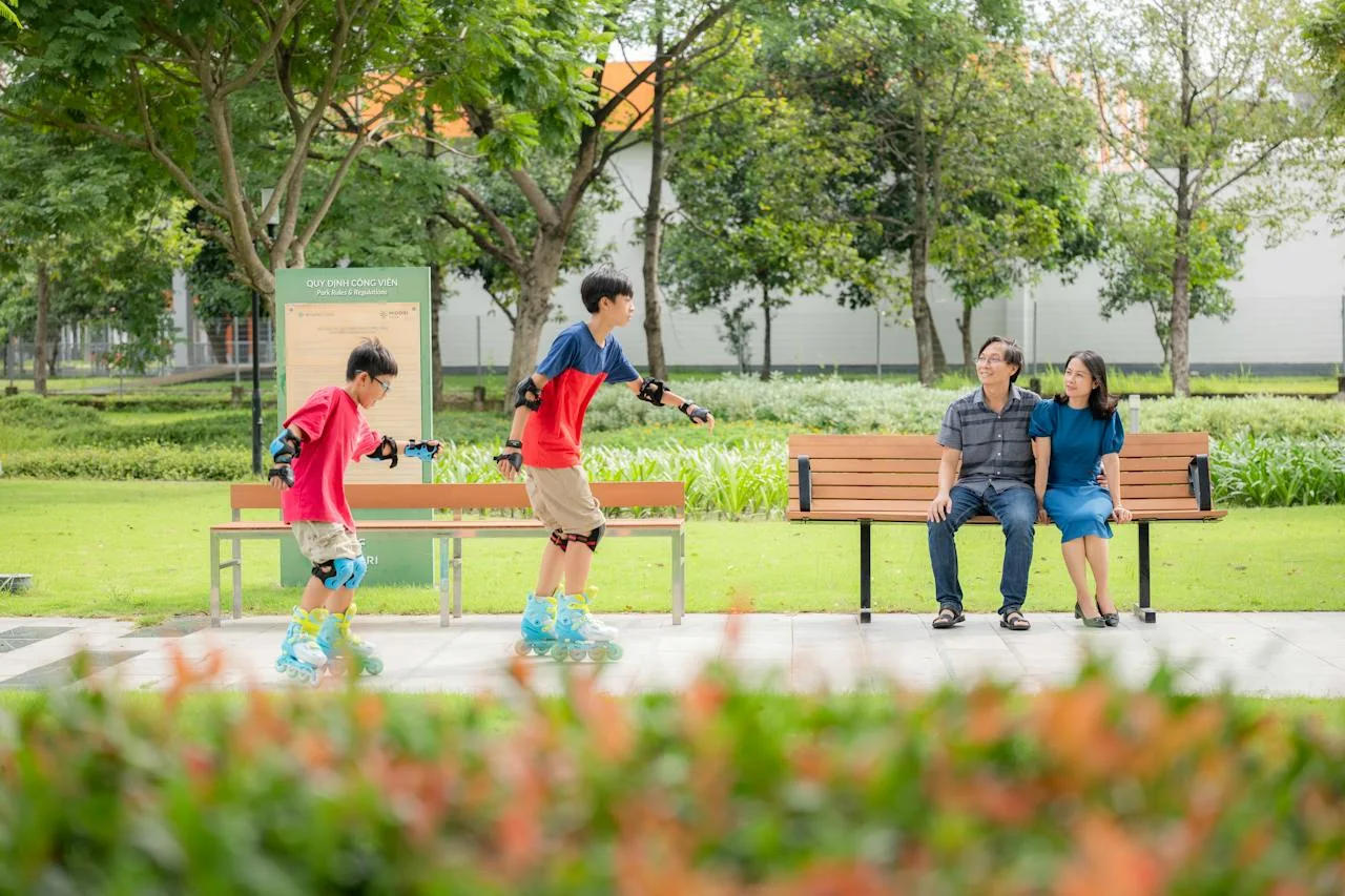 Không gian dạo bộ và sinh hoạt ngoài trời tại HARUKA