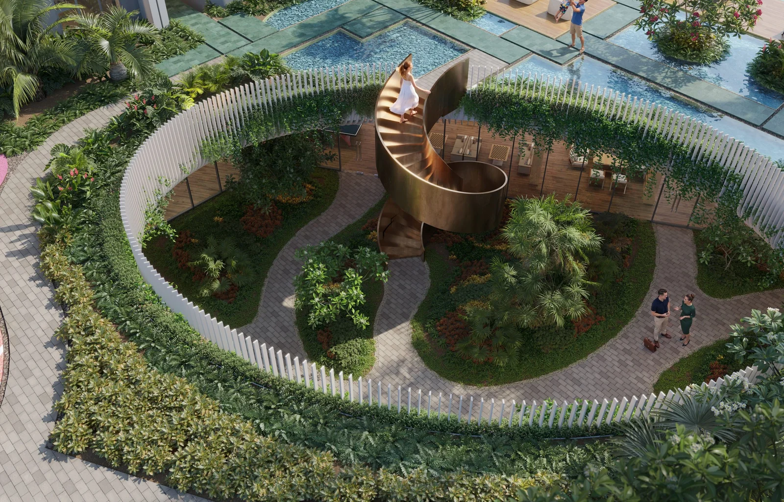 Phối cảnh không gian tiện ích và cảnh quan nội khu The Emerald Boulevard
