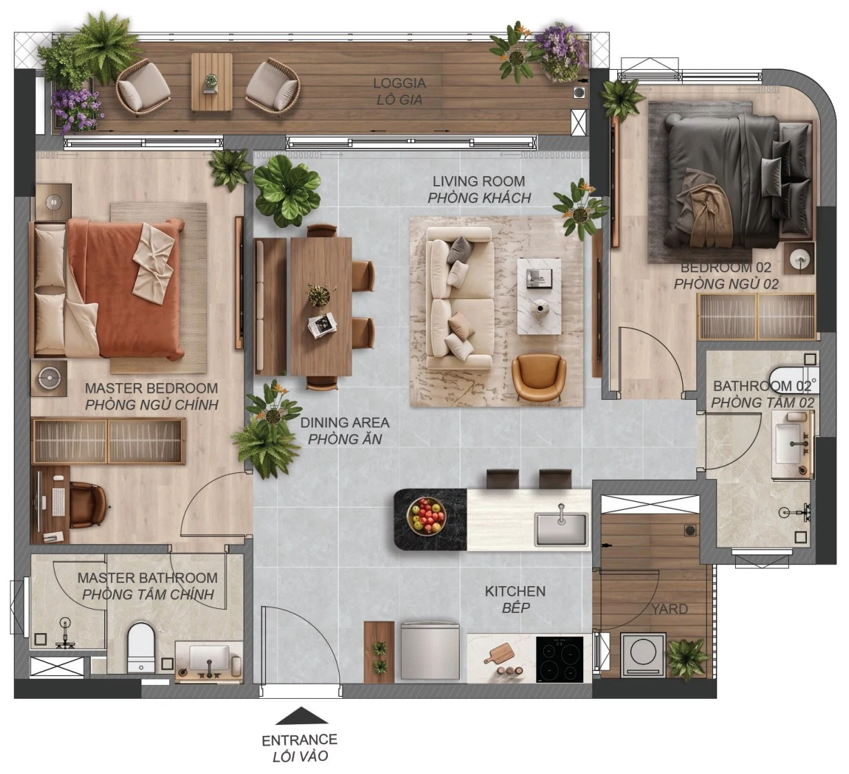Lập lịch vốn mua Norton Park: giá căn, khoản vay và sức chịu đựng dòng tiền 2 Mặt bằng B2.2a Norton Park được dữ liệu sản phẩm xếp nhóm 2PN cộng