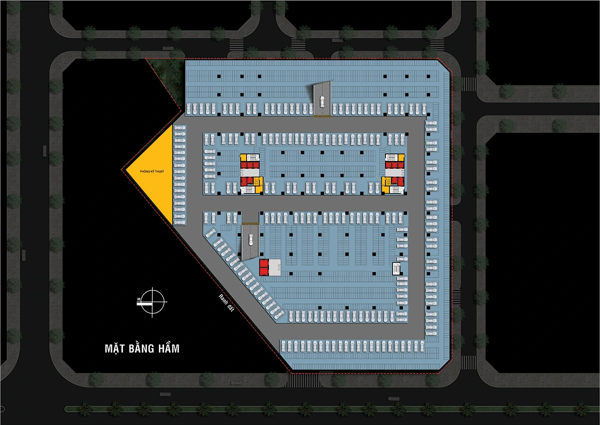 Mặt bằng tầng hầm Saigon Avenue