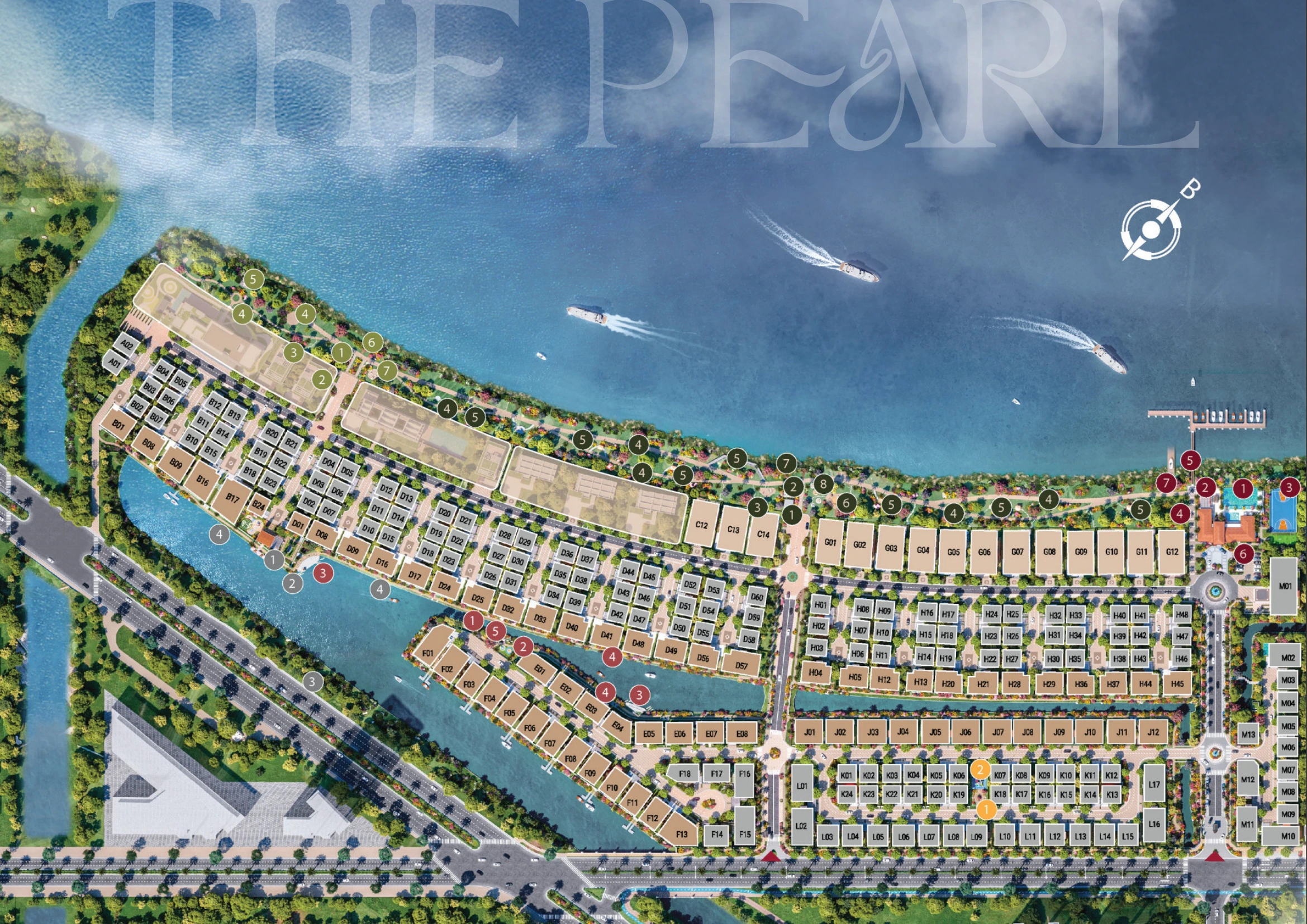 Mặt bằng tổng thể phân khu The Pearl tại Waterpoint