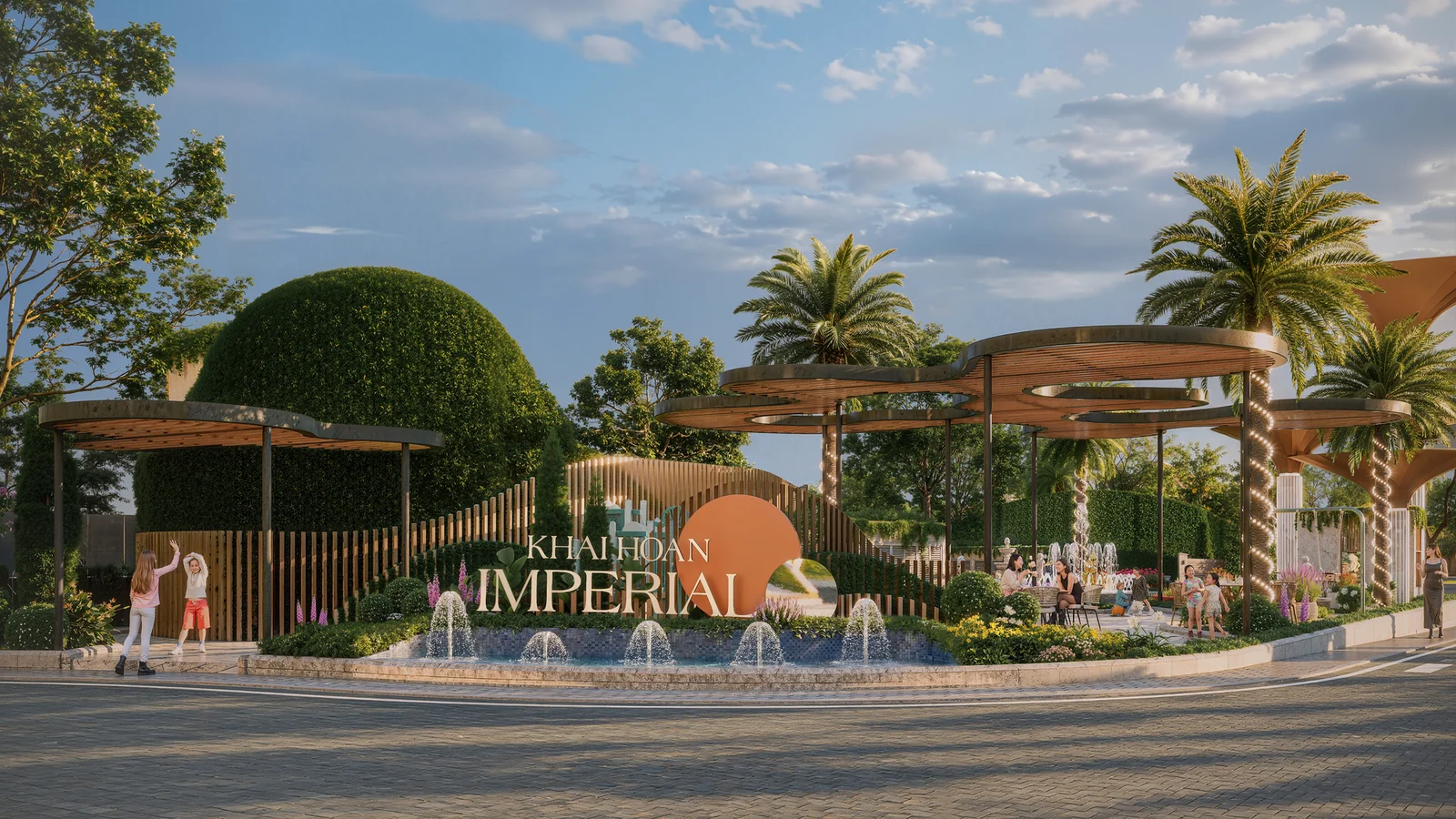 Phối cảnh công viên Tinh Hoa Hội Tụ tại Khải Hoàn Imperial.