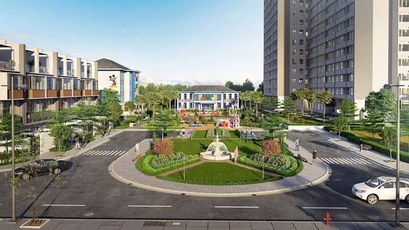 Phối cảnh công viên và khu sinh hoạt trong quy hoạch Citrine Apartment