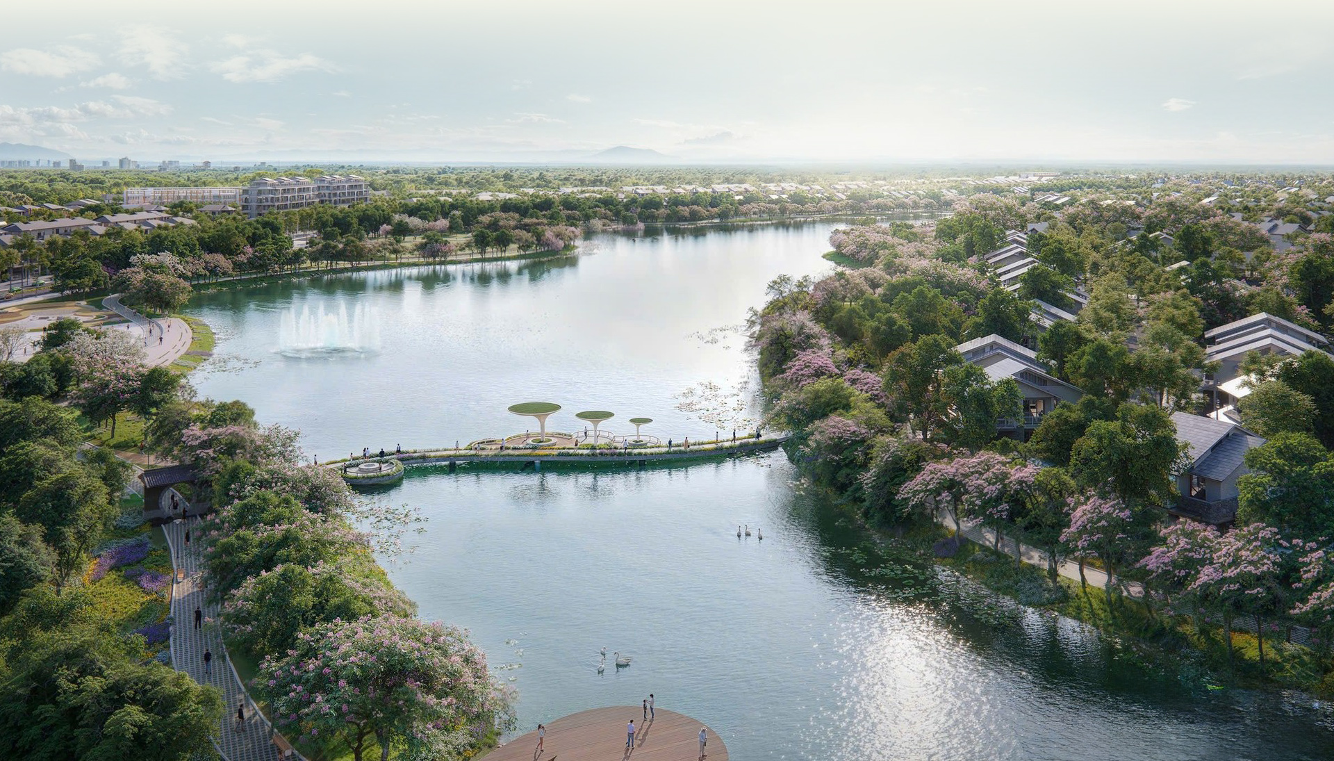 Phối cảnh hệ mặt nước Eco Retreat