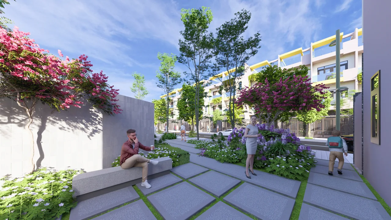 Phối cảnh lối dạo Bcons Eden Park