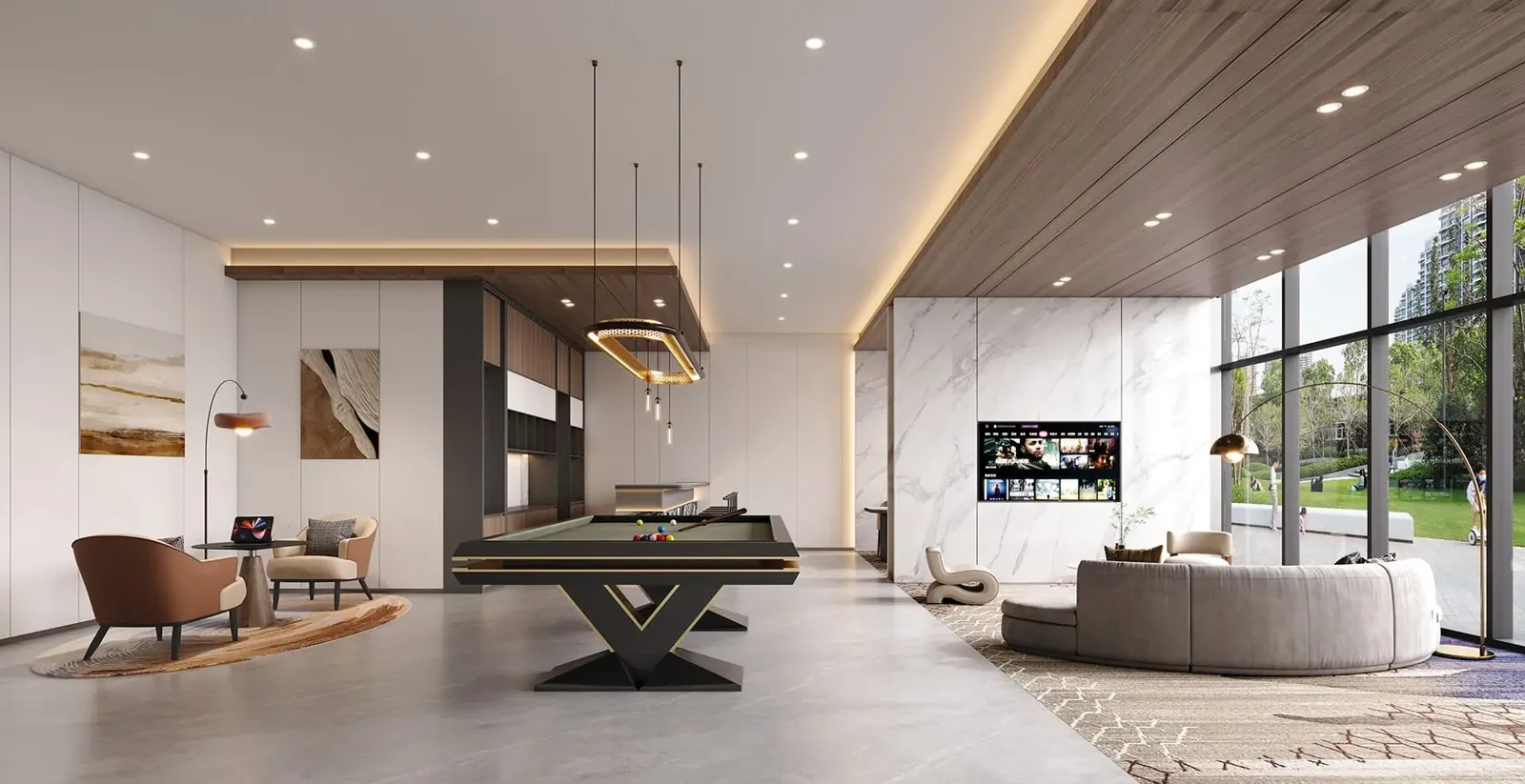 Phòng giải trí clubhouse tháp B2 và B3 Gladia Heights