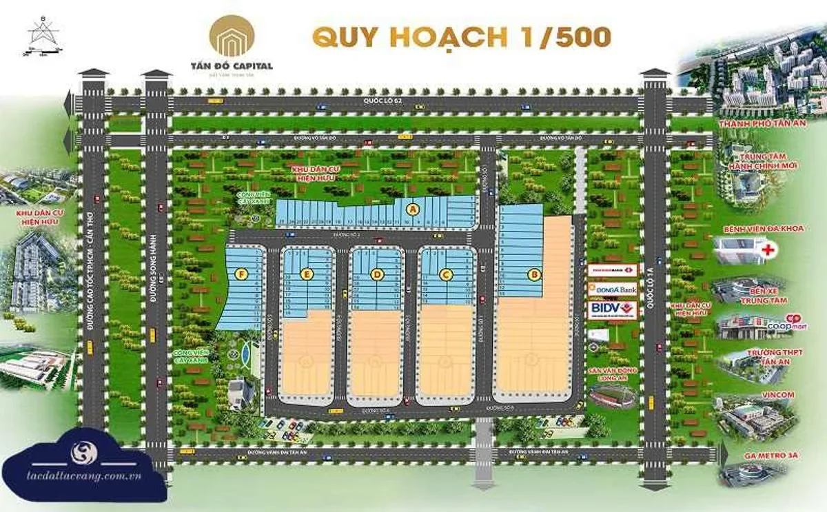 Sơ đồ phân lô khu dân cư Tấn Đồ Capital