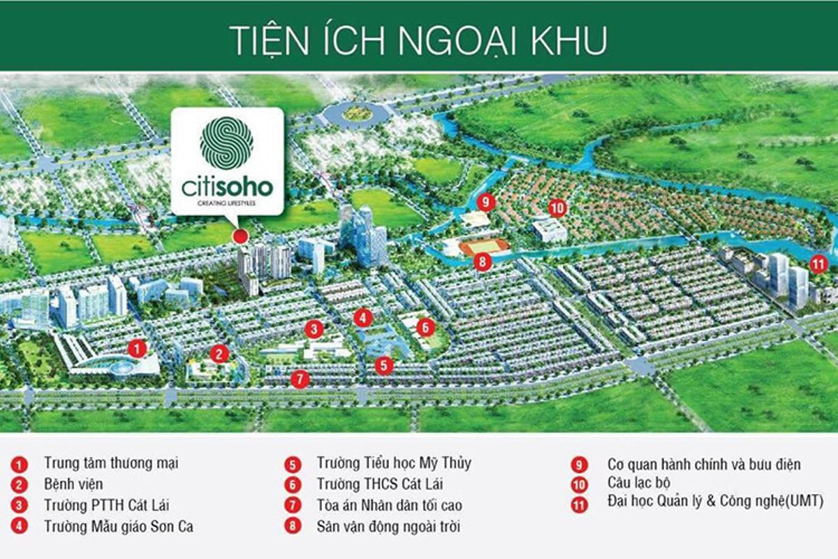 Sơ đồ quy hoạch tiện ích quanh CitiSoho
