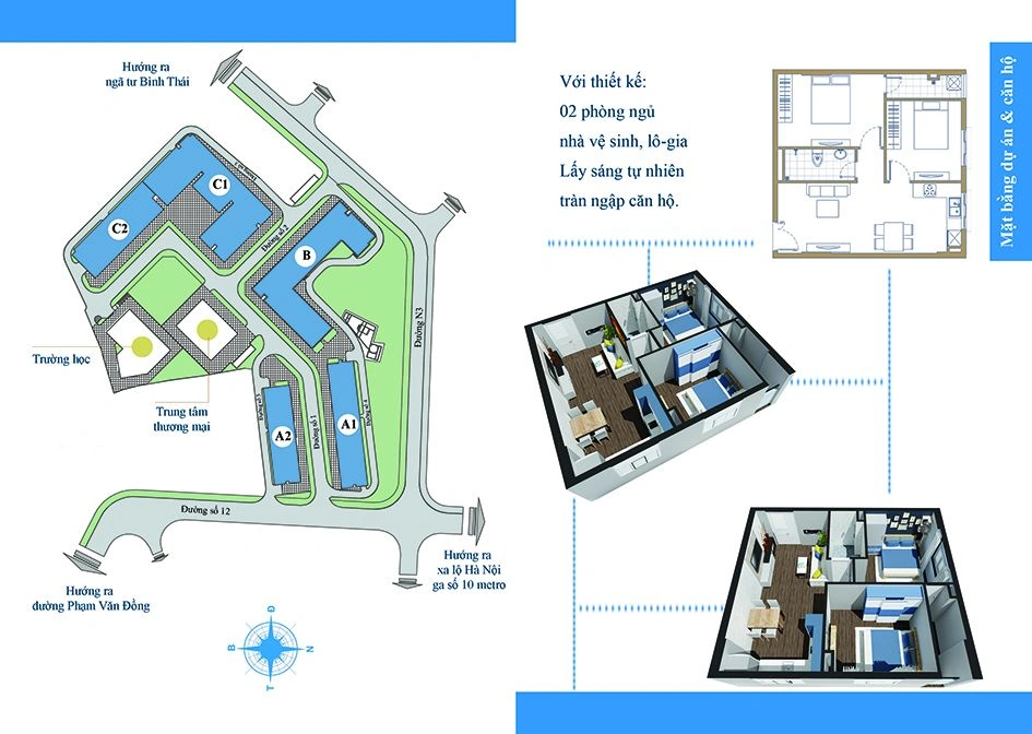 Sơ đồ tổng mặt bằng và bố trí căn hộ Chương Dương Home