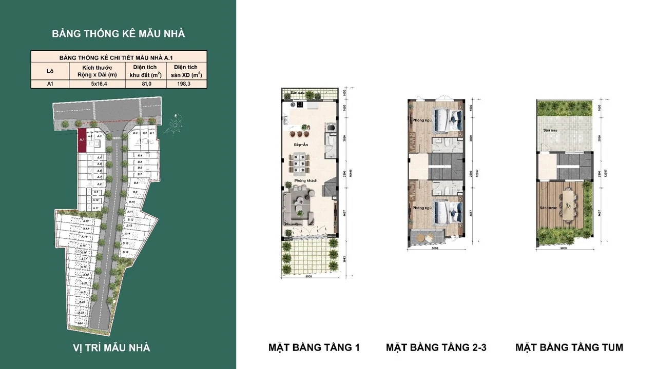 Thiết kế nhà A1 Bcons Eden Park