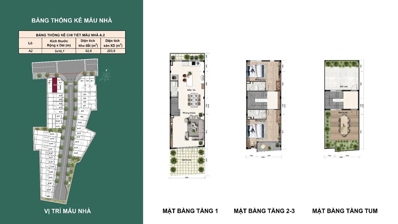 Thiết kế nhà A2 Bcons Eden Park