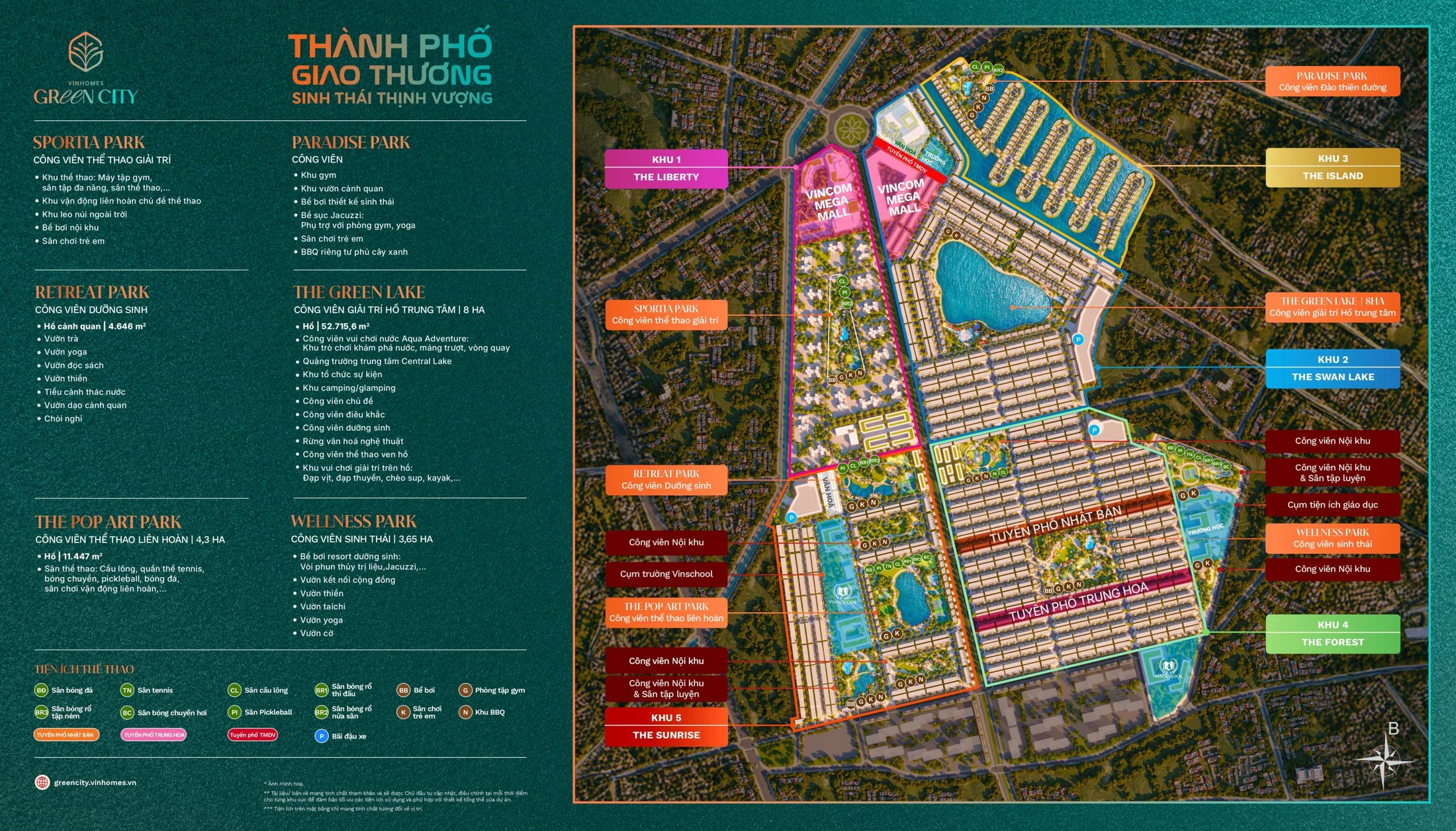 Phối cảnh quy hoạch tổng thể và tiện ích Vinhomes Green City